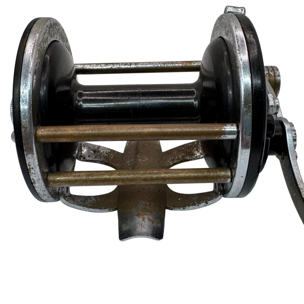 Vintage Penn No. 155 Fishing Reel Made In USA Black Silver 3" Saltwater Casting