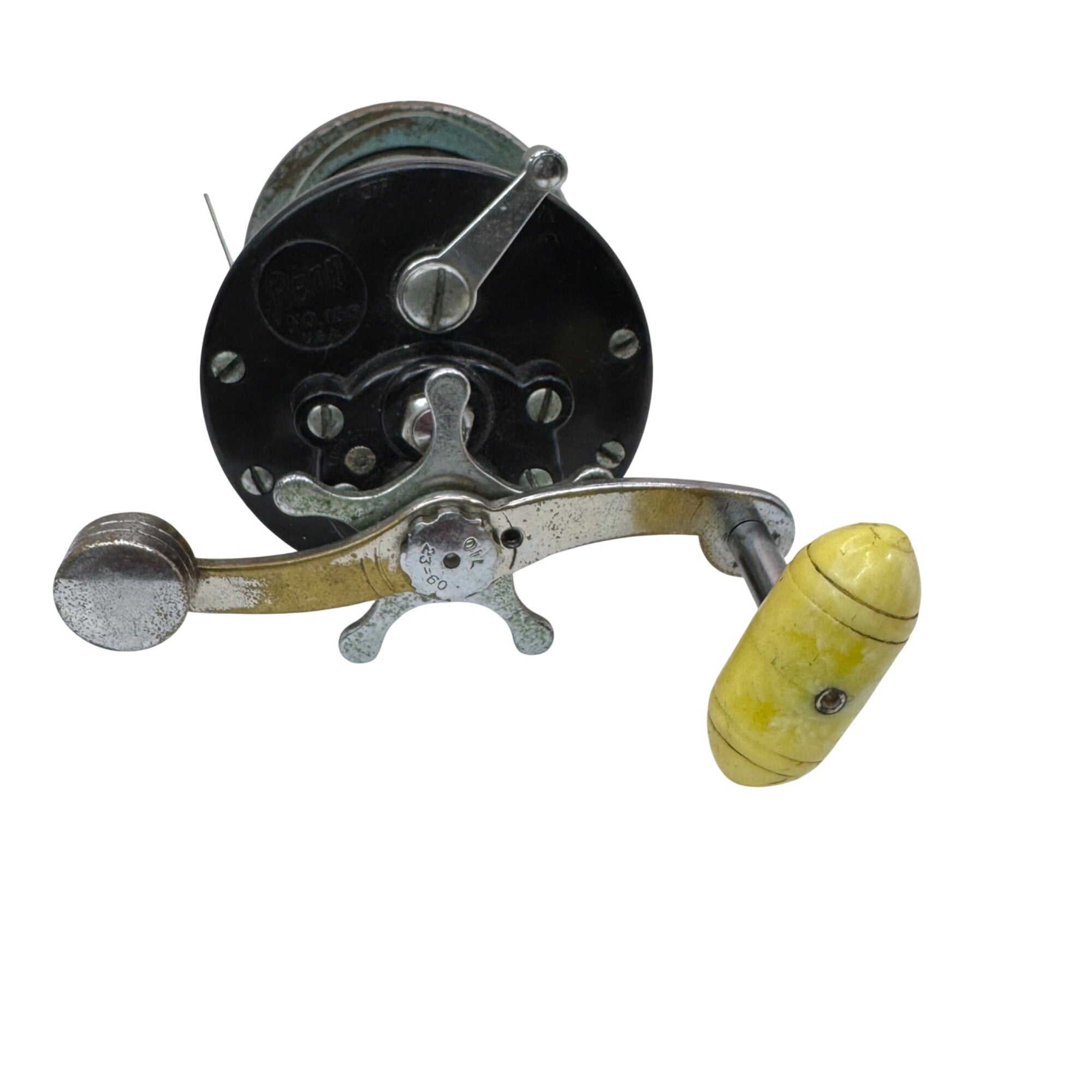 Vintage Penn No 155 Fishing Reel Beachmaster Saltwater Cassting Made In USA 3.5"