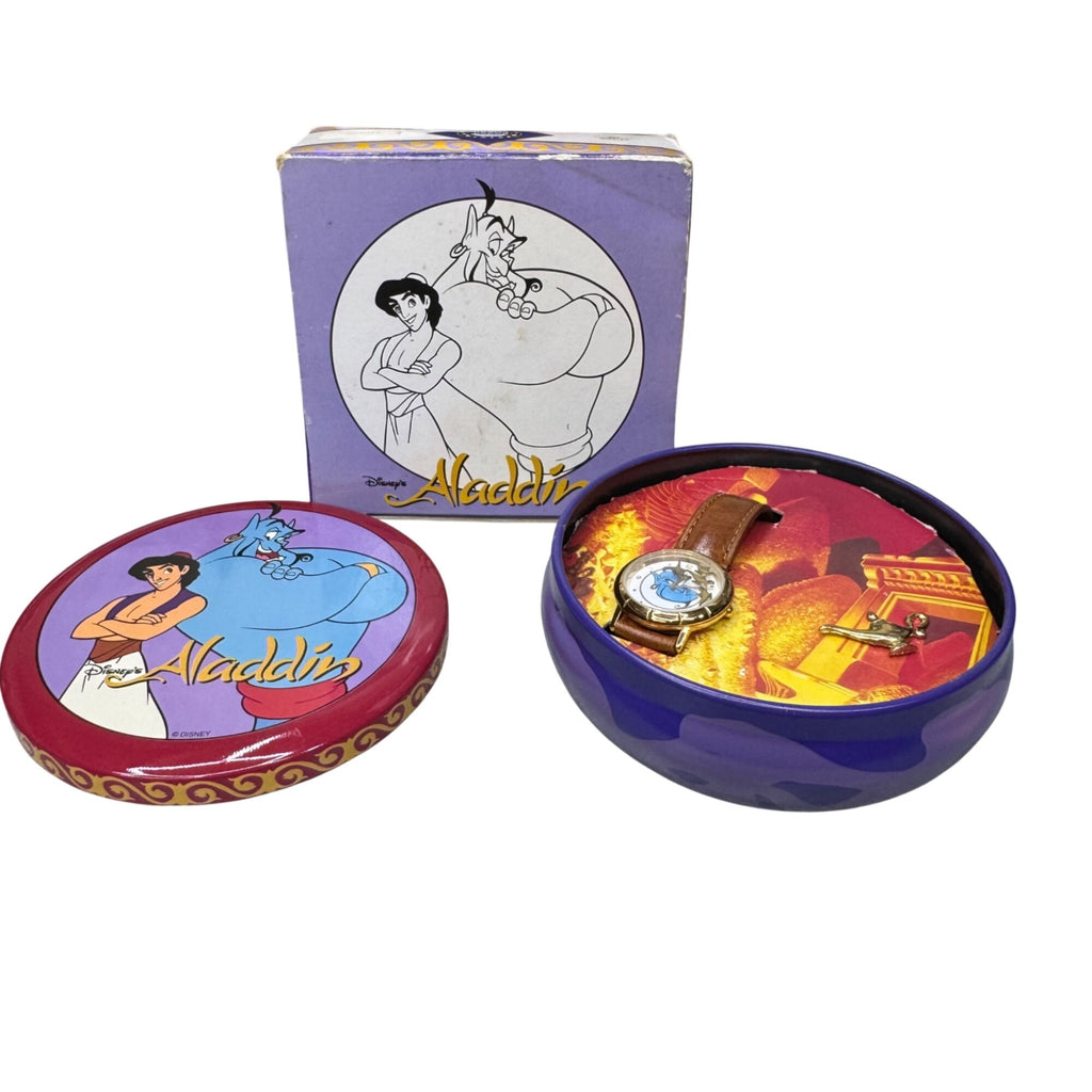 Disney Aladdin Limited Edition Fossil Watch Original Box & Collectible Tin READ