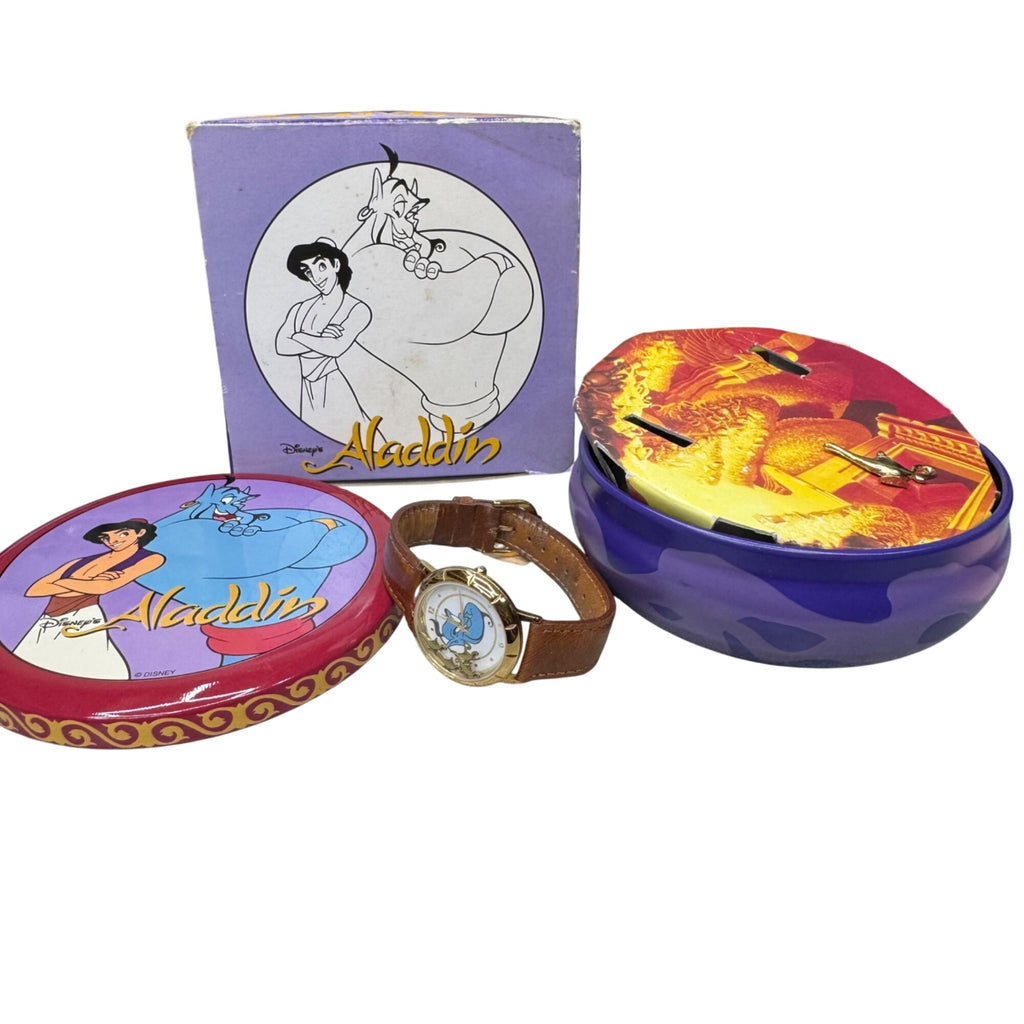 Disney Aladdin Limited Edition Fossil Watch Original Box & Collectible Tin READ