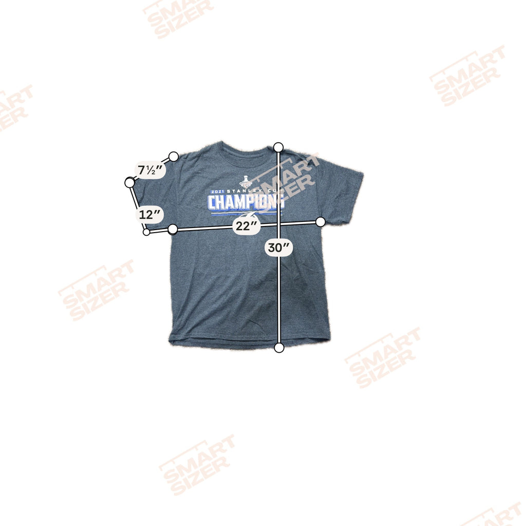 2021 Stanley Cup Champions Tampa Bay Lightning XL Gray T-Shirt Hockey NHL Fan