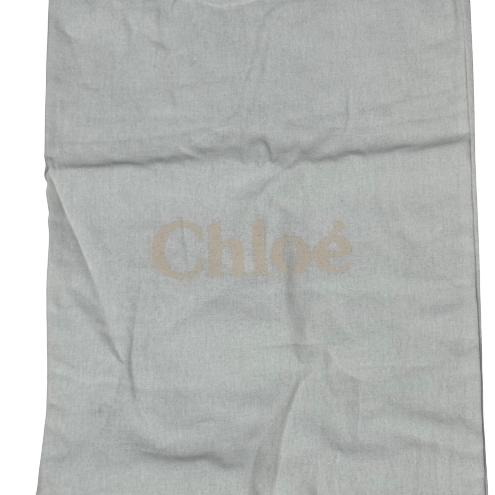 Chloé White Cotton Drawstring Dust Bag 13x25 Extra Large Shoes Boots Accessories