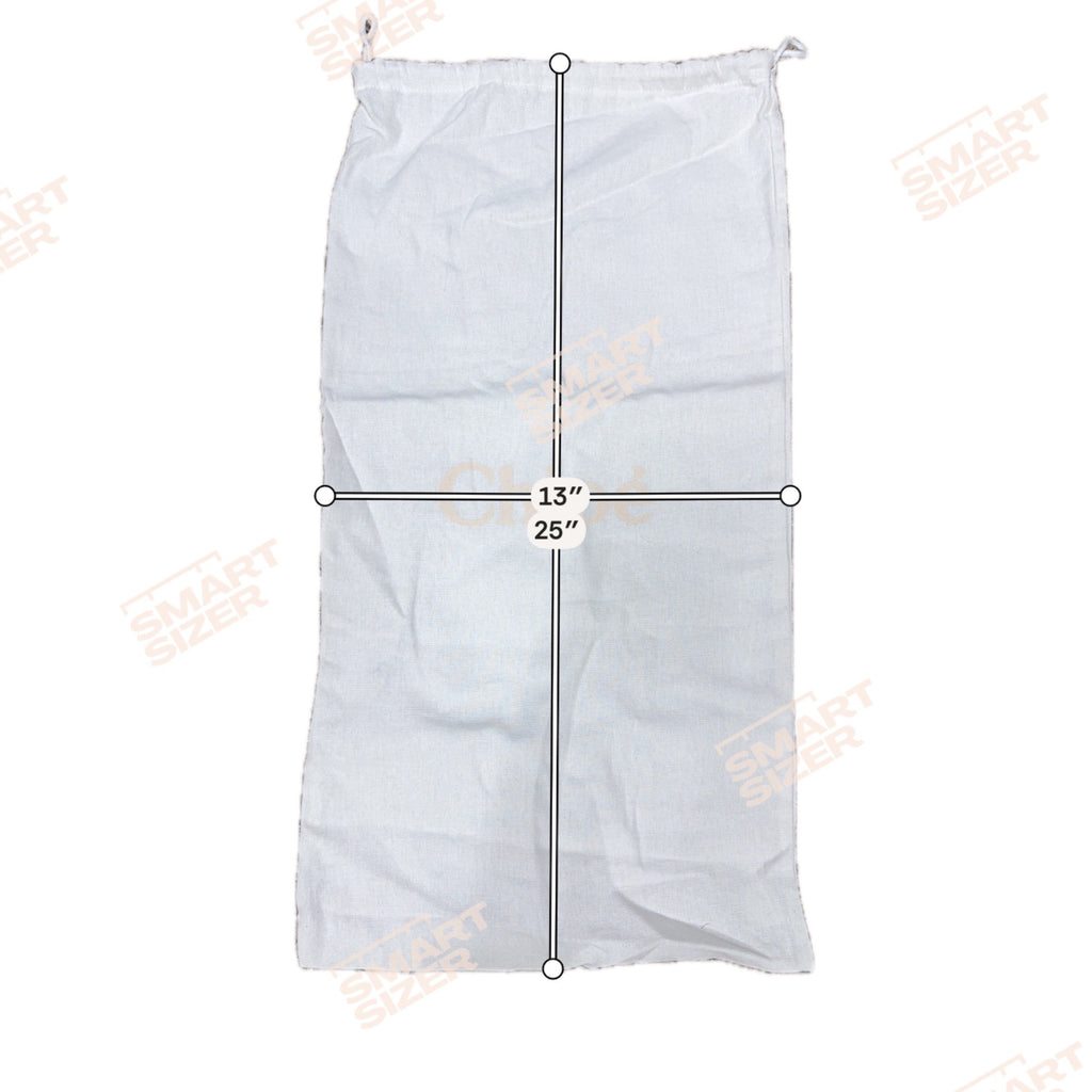 Chloé White Cotton Drawstring Dust Bag 13x25 Extra Large Shoes Boots Accessories