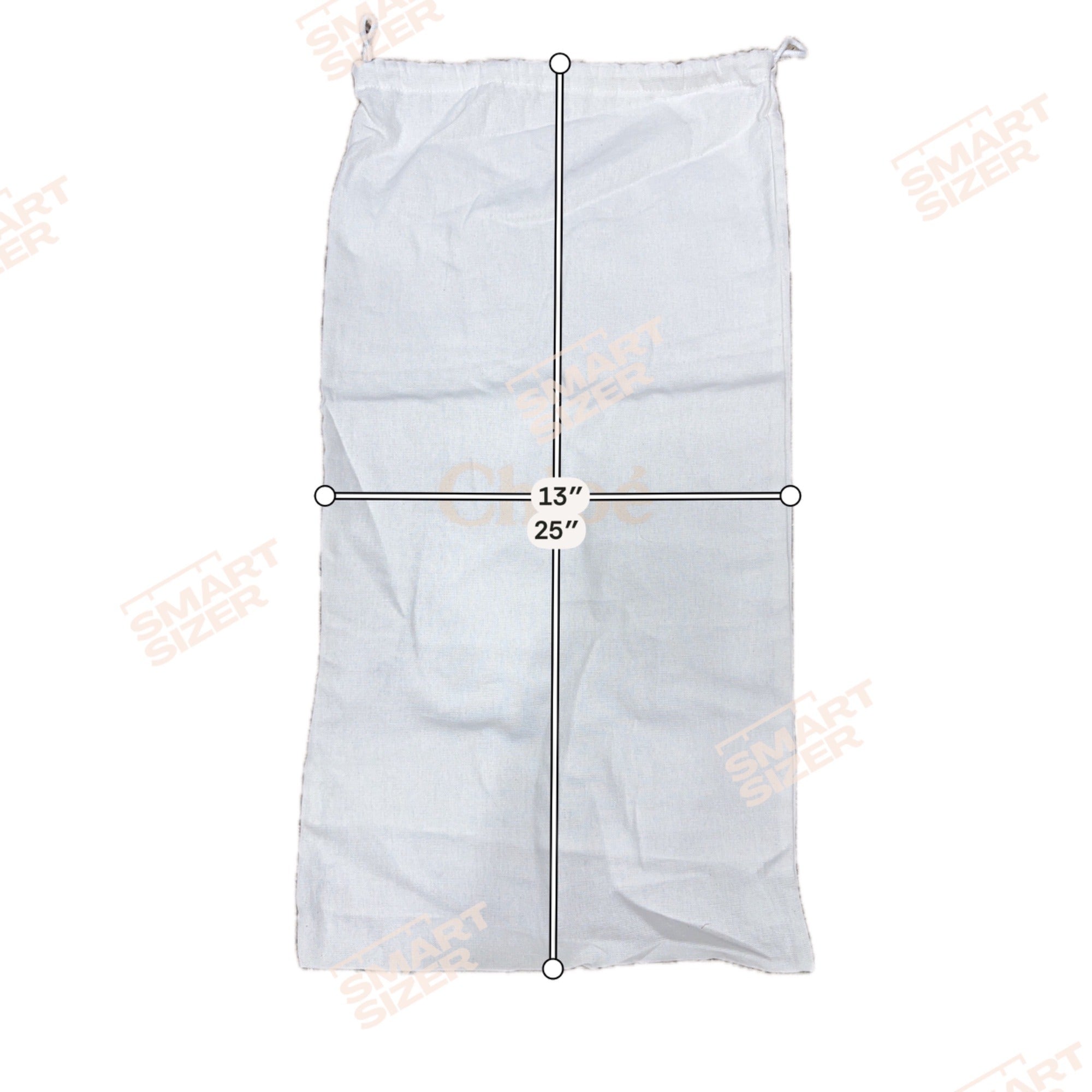 Chloé White Cotton Drawstring Dust Bag 13x25 Extra Large Shoes Boots Accessories