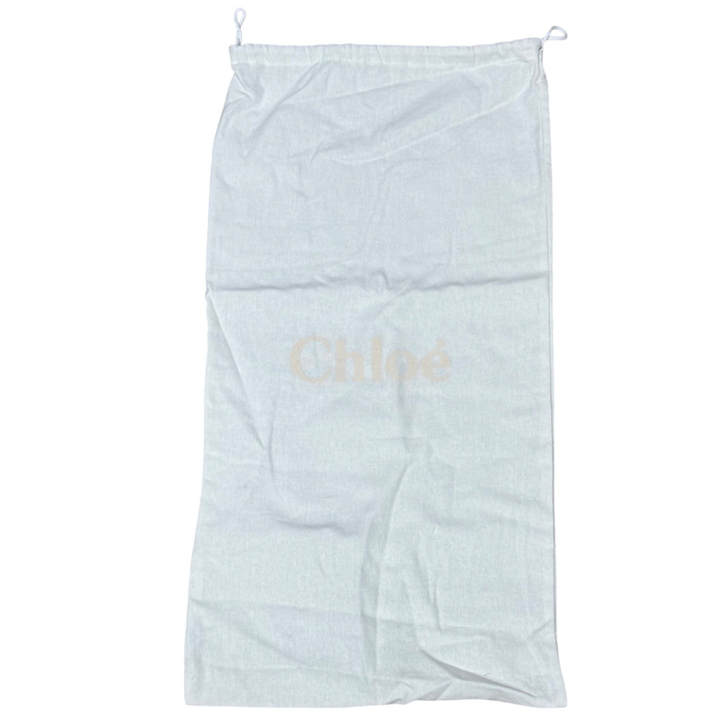 Chloé White Cotton Drawstring Dust Bag 13x25 Extra Large Shoes Boots Accessories