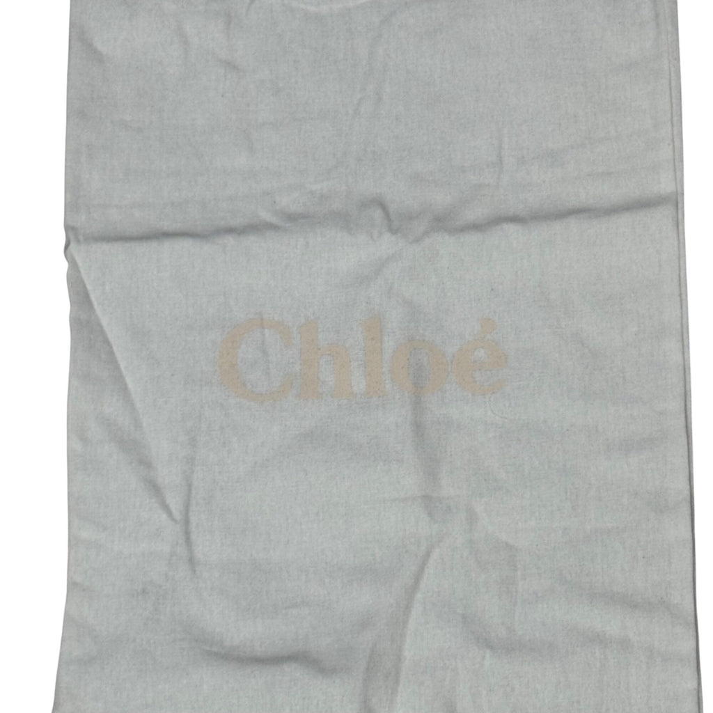 Chloé White Cotton Drawstring Dust Bag 13x25 Extra Large Shoes Boots Accessories