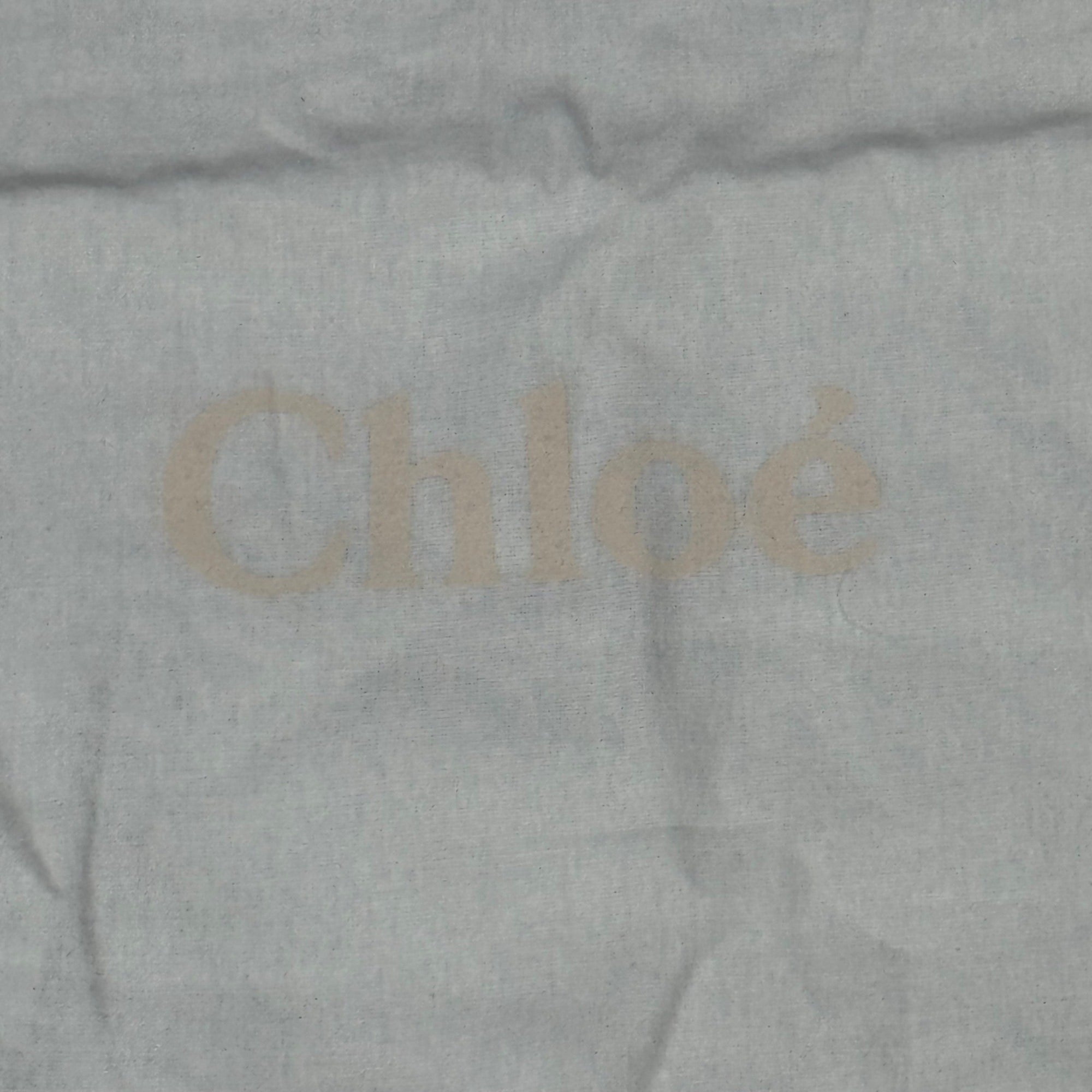 Chloé White Cotton Drawstring Dust Bag 13x25 Extra Large Shoes Boots Accessories