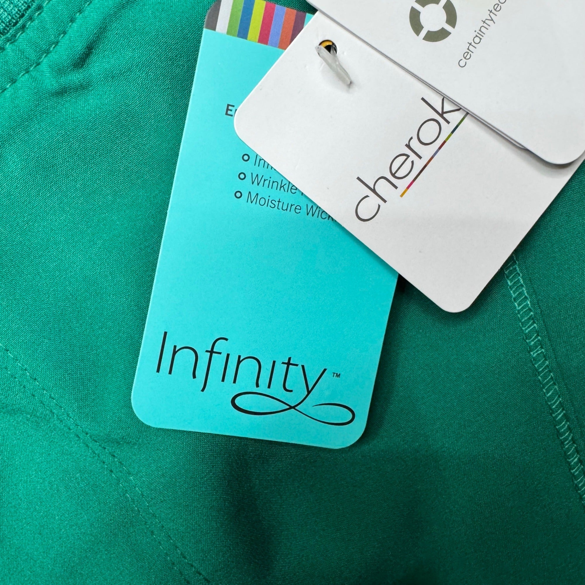 Cherokee Infinity Petite 2XL Scrub Pants Green  Joggers Elastic Ankle NEW w Tags