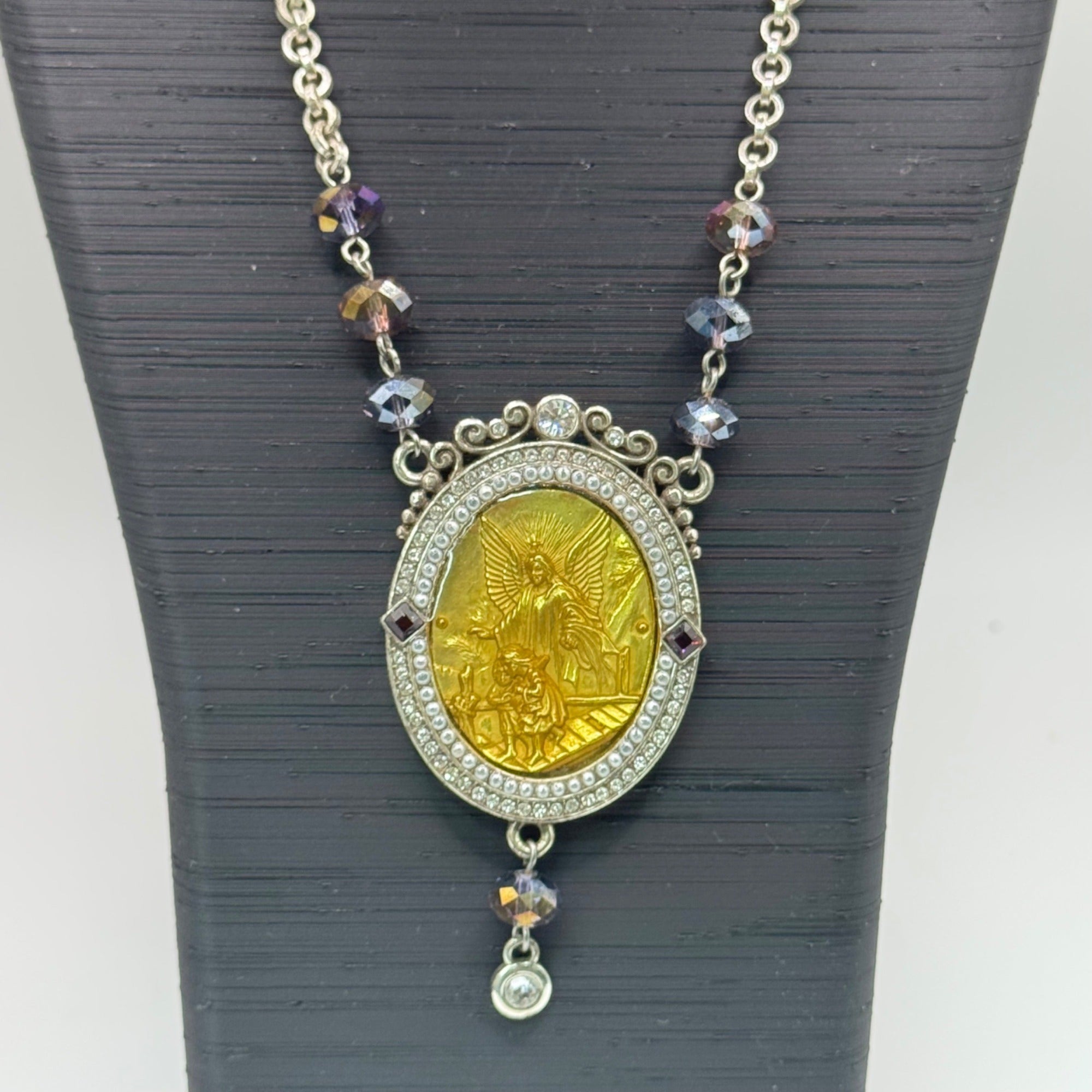 Brighton Angel Guard All You Love Pendant Necklace Protective Crystal Chain 17"
