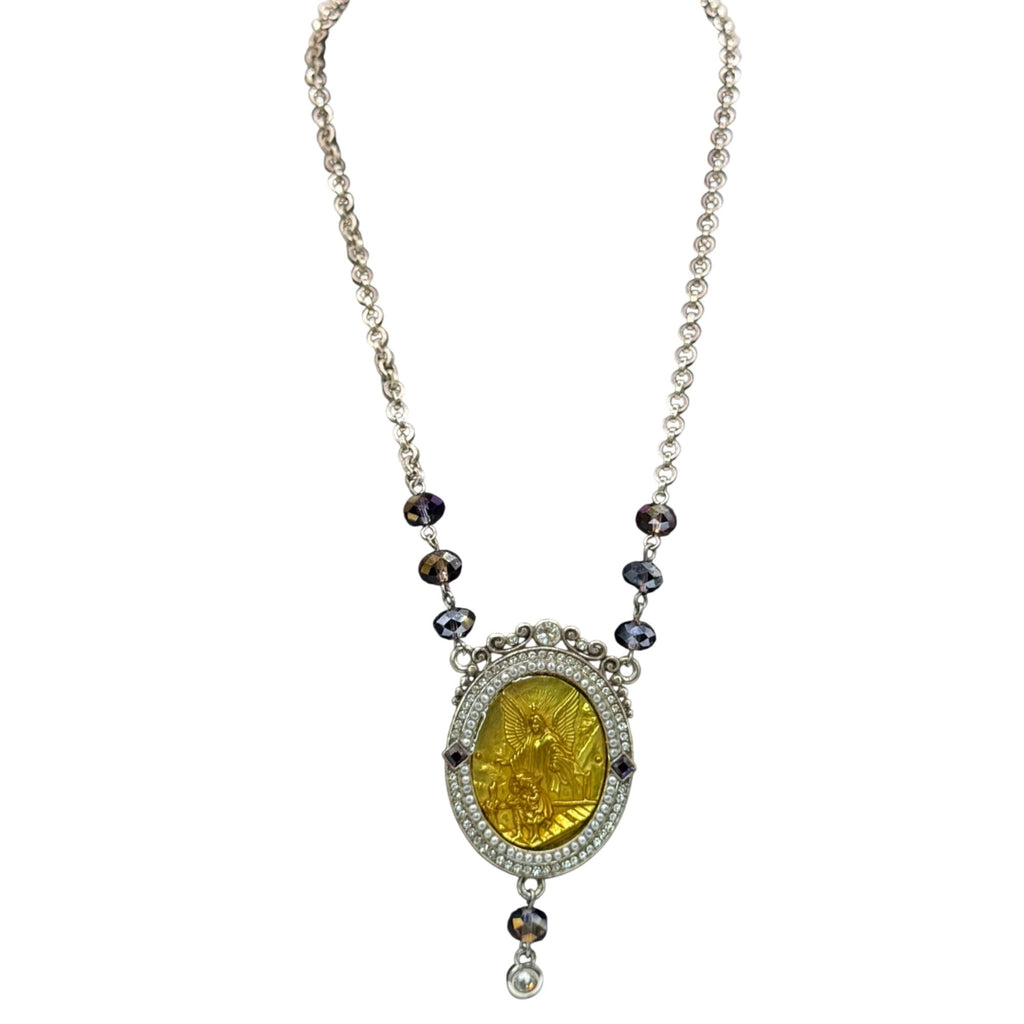 Brighton Angel Guard All You Love Pendant Necklace Protective Crystal Chain 17"