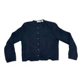 Carroll Reed Women's Black Wool Cardigan Button Up Sweater Size 8 Medium Vintage