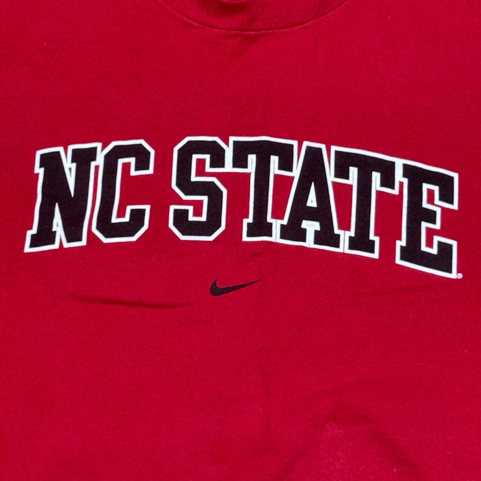Vintage Nike NC State Red Graphic T-Shirt XL 100% Cotton Casual Short Sleeve Tee
