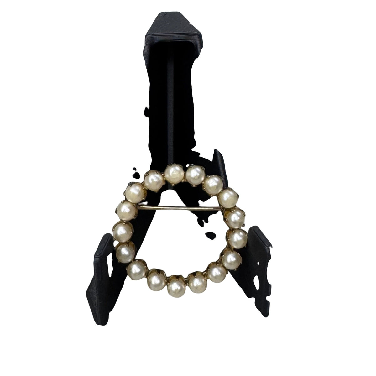 12k Gold Filled Akoya Pearl Circle Wreath Brooch Pin TK Vintage 4gr Classic