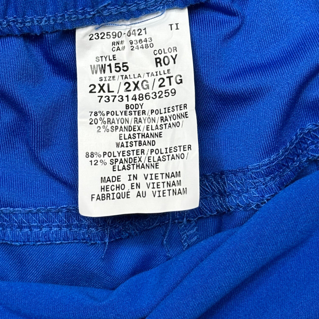Cherokee Workwear Maternity Scrub Pants 2XL Elastic Stretch Panel Royal Blue