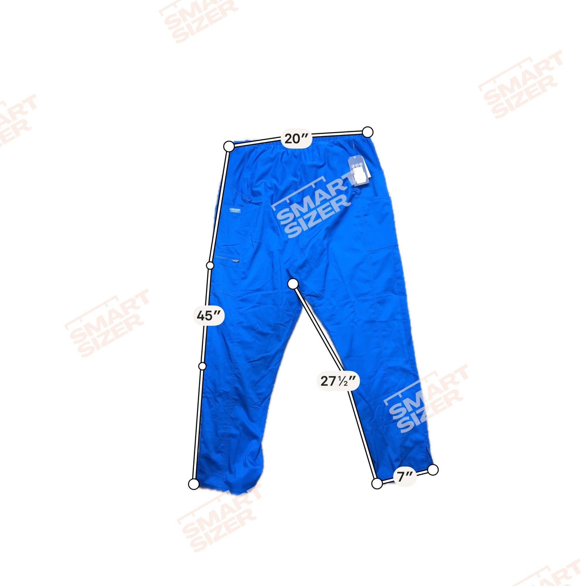Cherokee Workwear Maternity Scrub Pants 2XL Elastic Stretch Panel Royal Blue