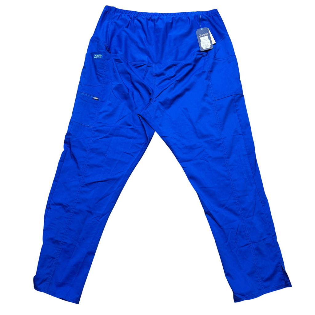 Cherokee Workwear Maternity Scrub Pants 2XL Elastic Stretch Panel Royal Blue