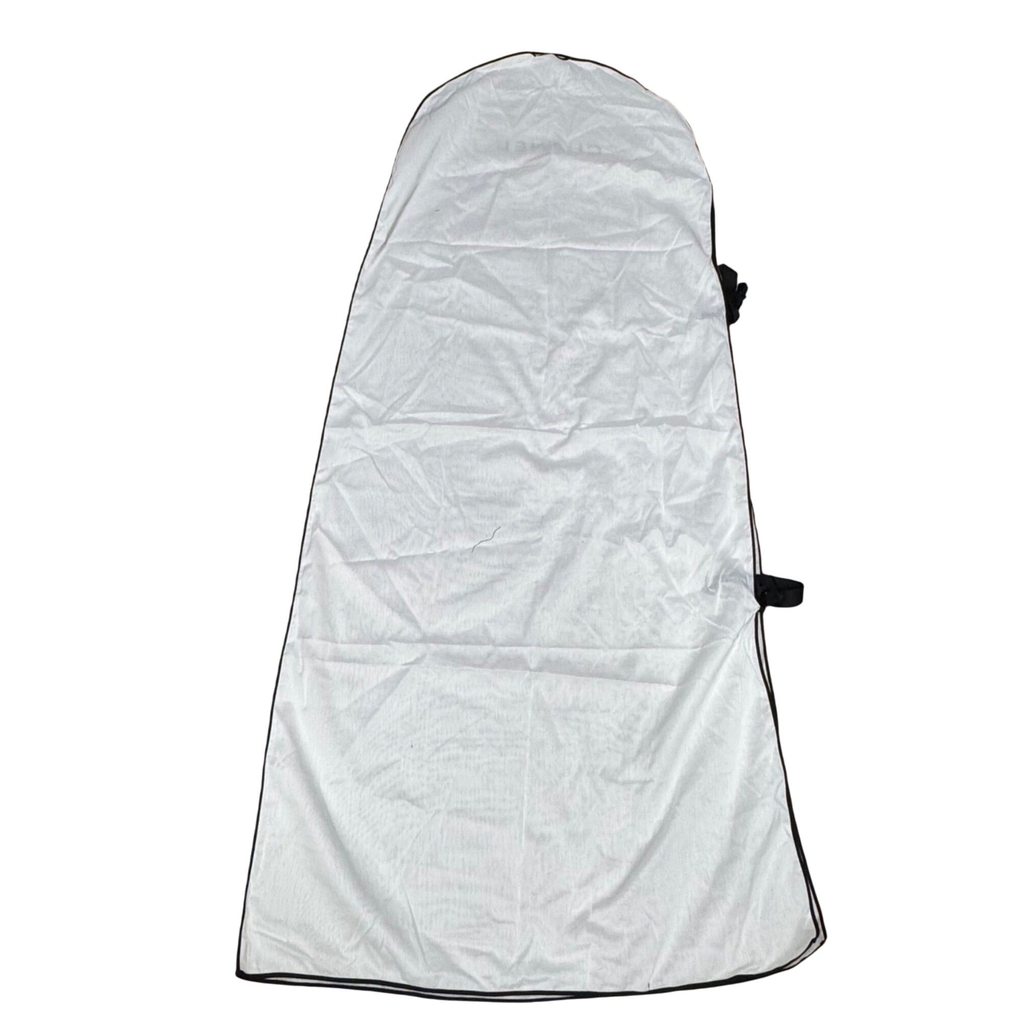 Chanel White Garment Bag 59"x24.5" Dustproof Cover With Black Trim For Dresses Or Coats