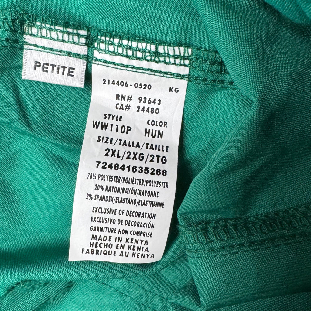 Cherokee Workwear Petite Scrub Pants 2XL Lot 3 Pair NEW Green Light Navy Blue