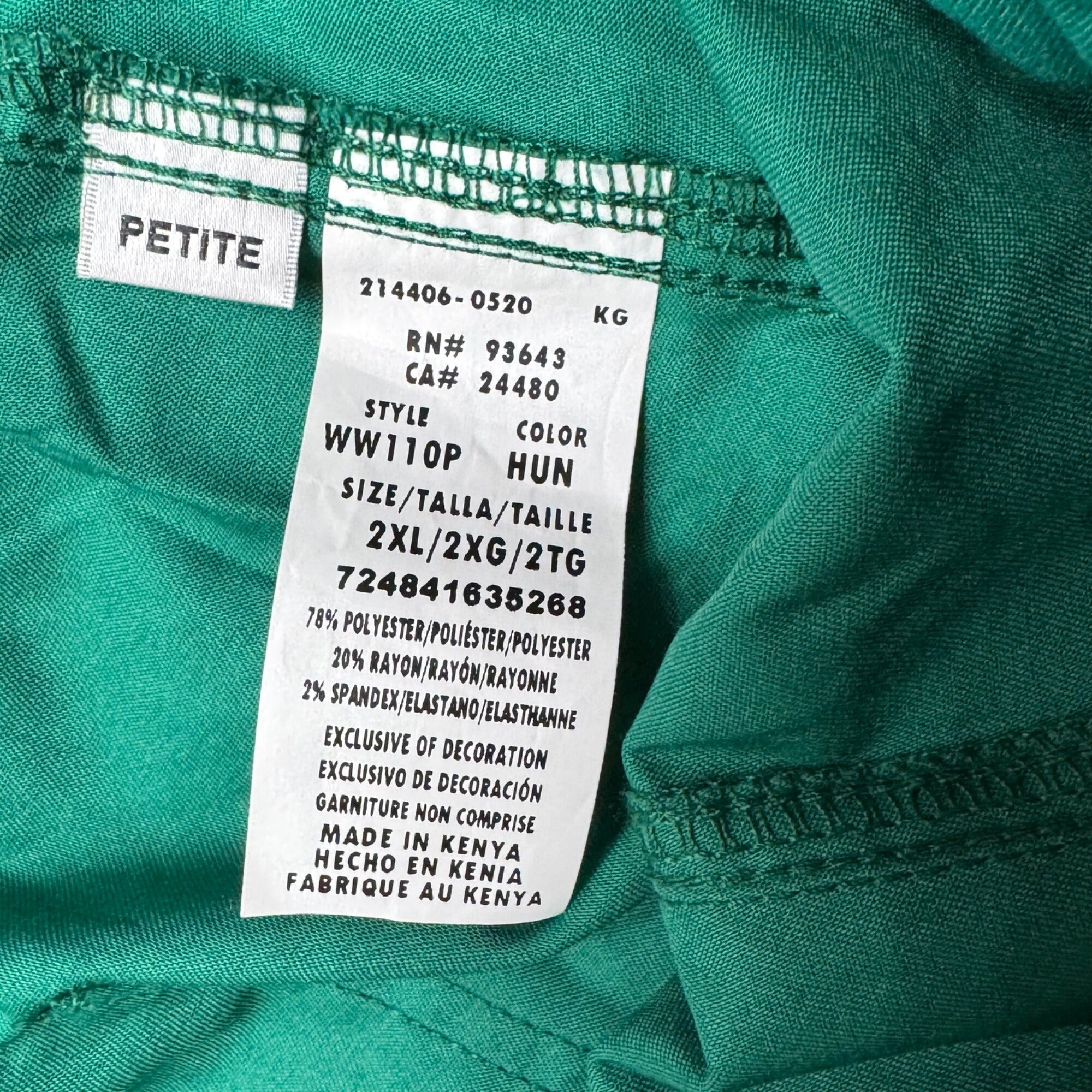 Cherokee Workwear Petite Scrub Pants 2XL Lot 3 Pair NEW Green Light Navy Blue