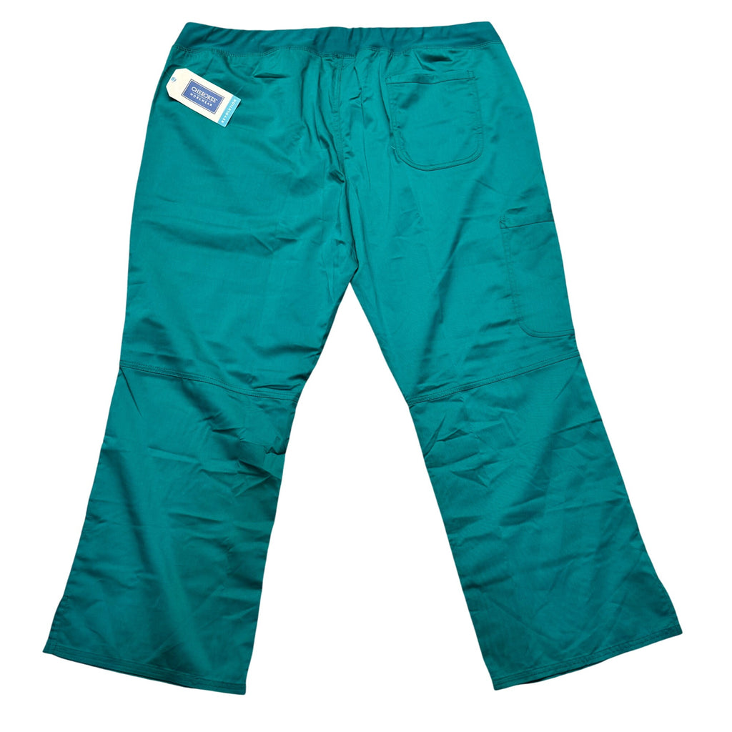 Cherokee Workwear Petite Scrub Pants 2XL Lot 3 Pair NEW Green Light Navy Blue