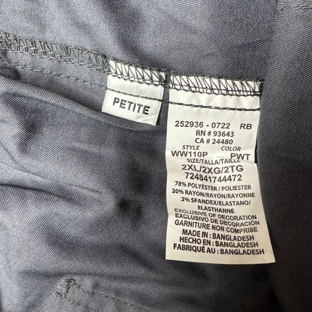 Cherokee Workwear Petite Scrub Pants 2XL Lot 3 Pair NEW Green Light Navy Blue