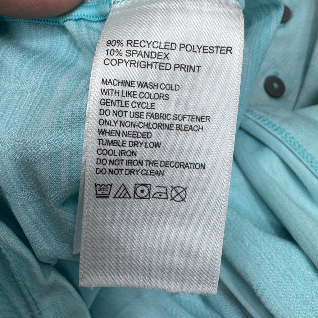 Tommy Bahama Delray Frond Polo Shirt Mens S Blue Tropical Palm Coast IslandZone