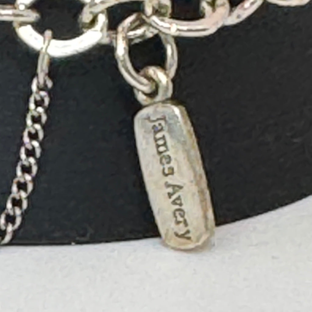 James Avery Sterling Silver 925 Forged Oval Link Charm Bracelet 7" Classic Est