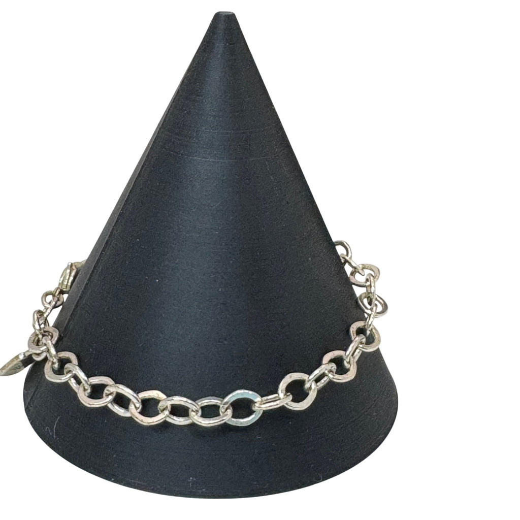 James Avery Sterling Silver 925 Forged Oval Link Charm Bracelet 7" Classic Est