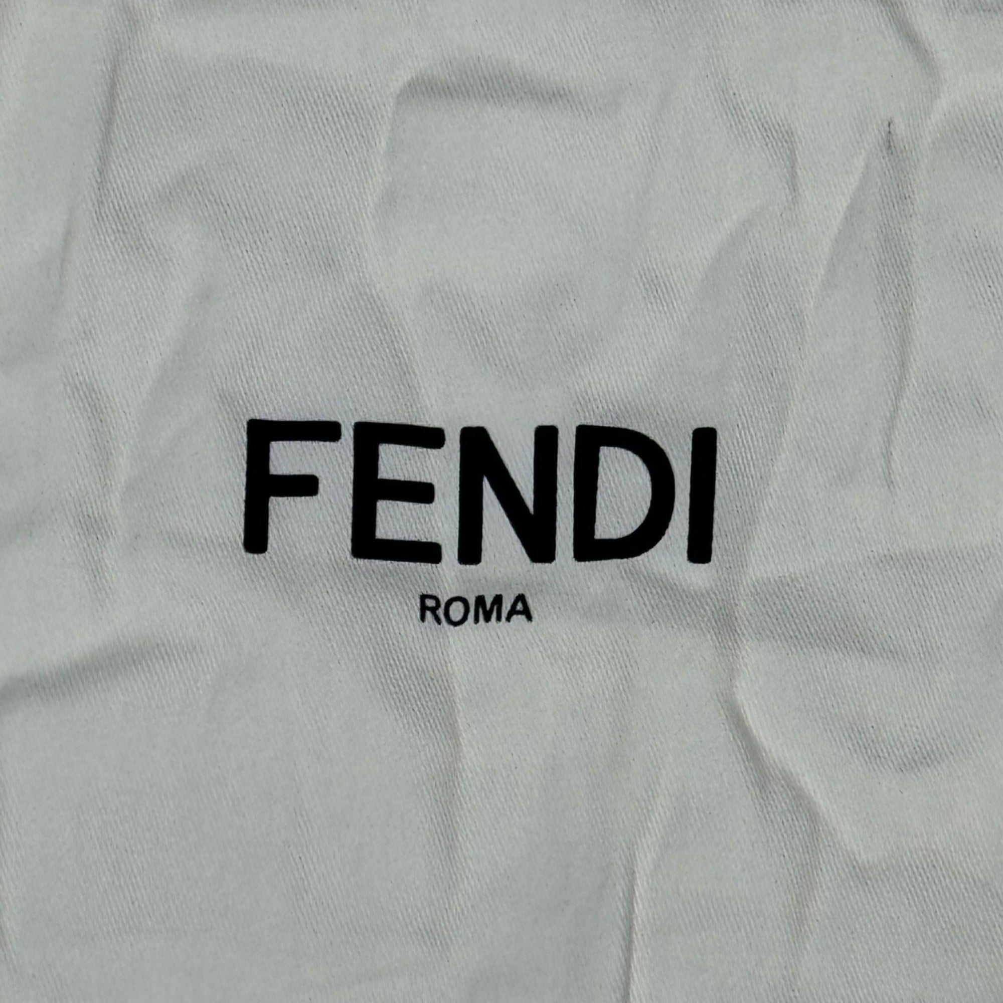 Fendi Roma Dust Bag Drawstring Storage Pouch 17x9 Cotton Shoes Purse Handbag