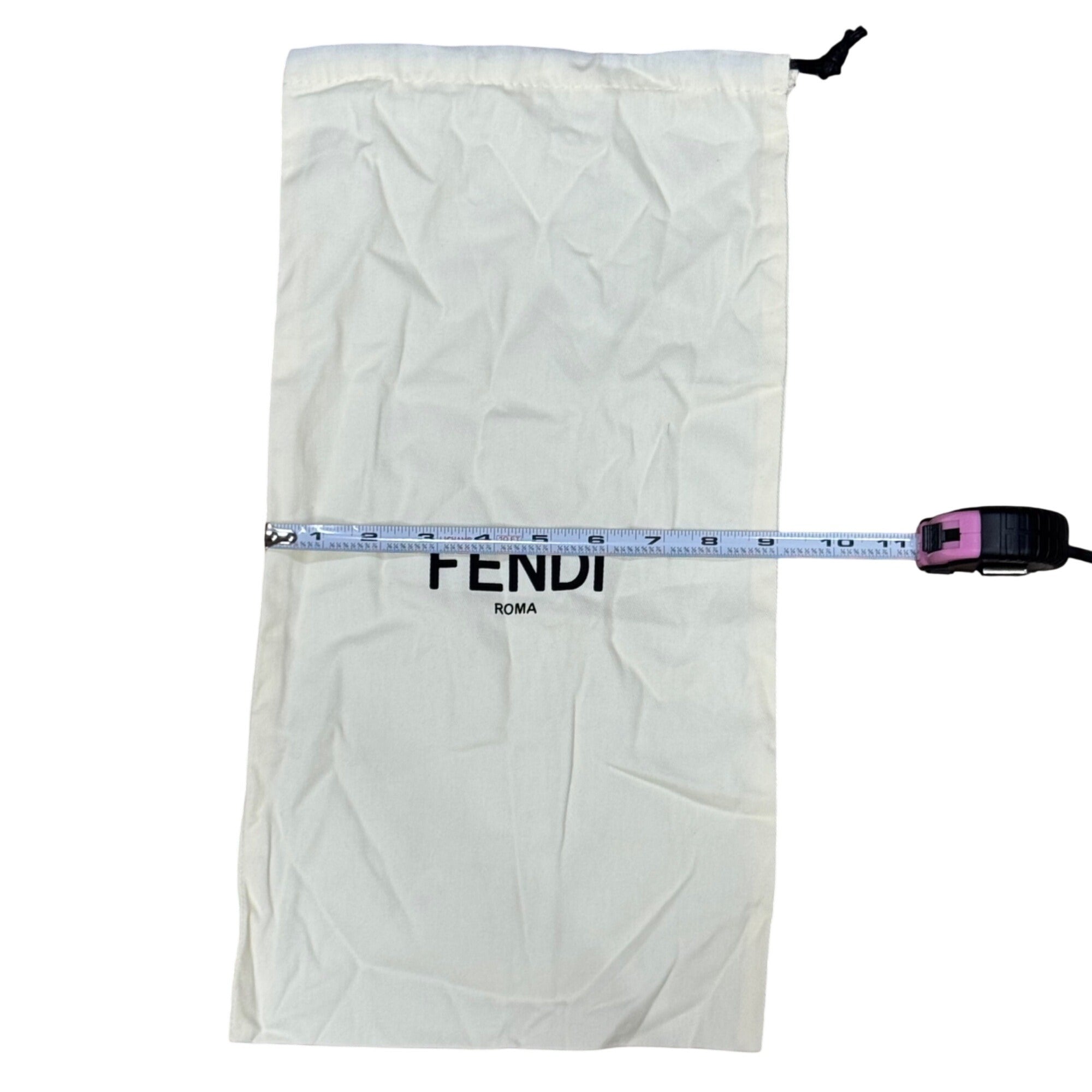 Fendi Roma Dust Bag Drawstring Storage Pouch 17x9 Cotton Shoes Purse Handbag