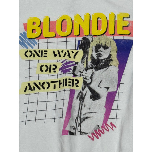 Blondie Size Medium White "One way Or Another" Crewneck Graphic Band Sweatshirt