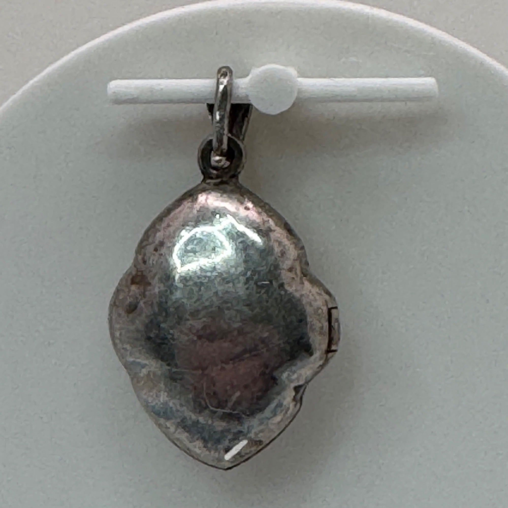 Antique Art Deco Locket Sterling Silver Pendant Black Onyx Marcasite Filigree