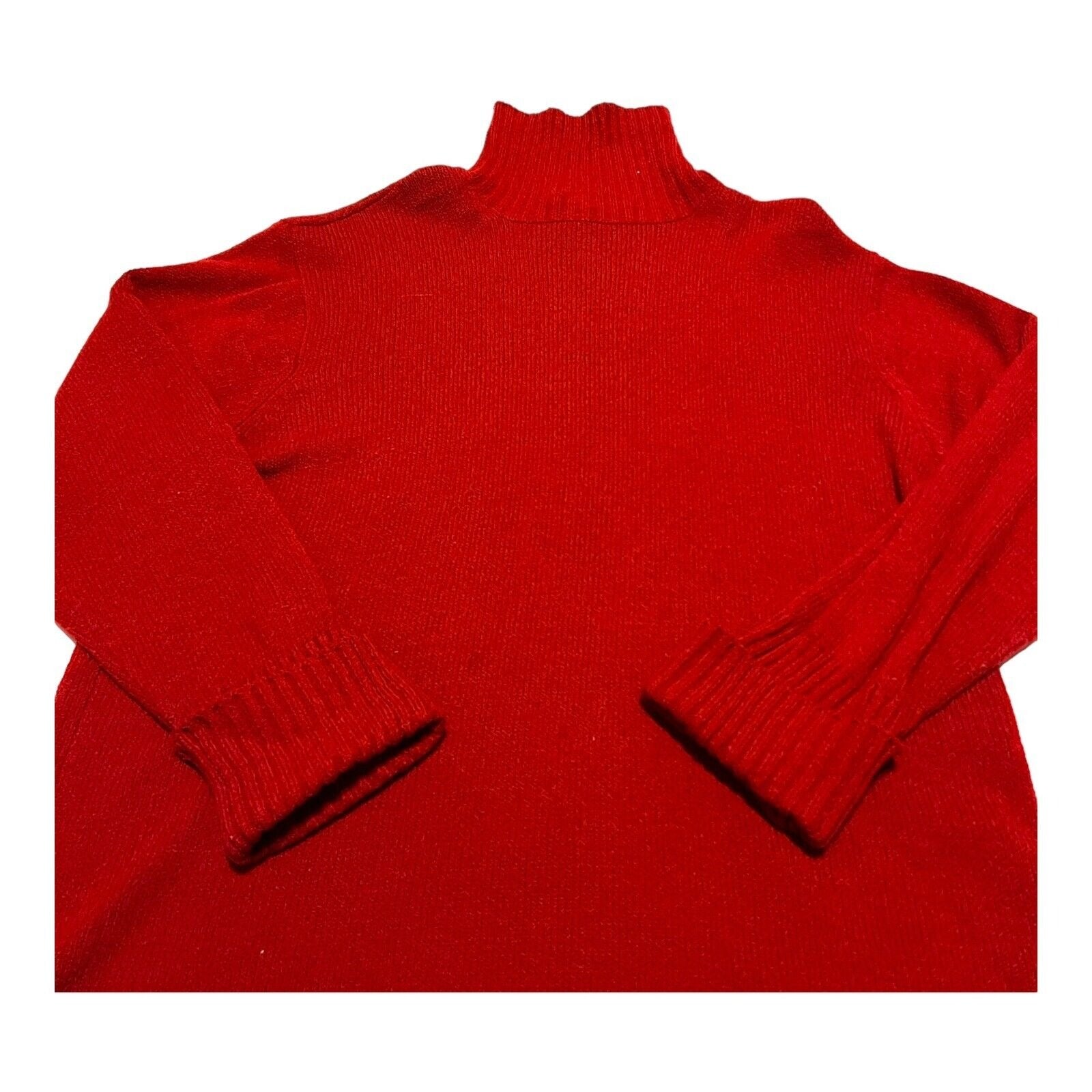 Carolina Colours Womens Red Long Sleeve Turtleneck Sweater 20W Plus Size Comfy