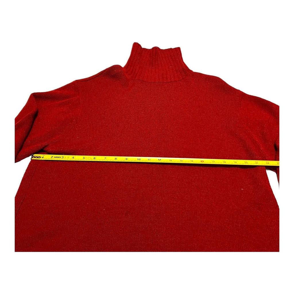 Carolina Colours Womens Red Long Sleeve Turtleneck Sweater 20W Plus Size Comfy