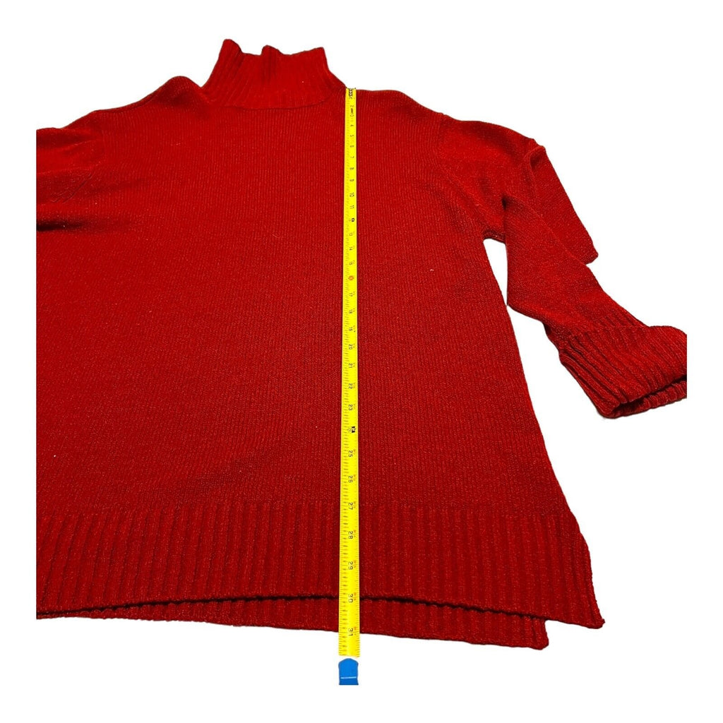 Carolina Colours Womens Red Long Sleeve Turtleneck Sweater 20W Plus Size Comfy