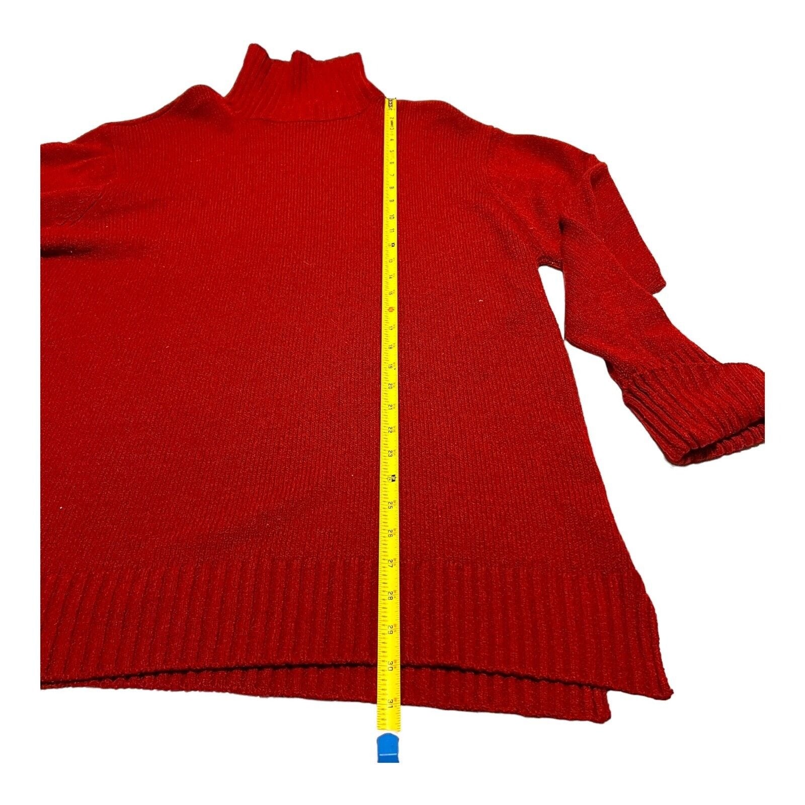 Carolina Colours Womens Red Long Sleeve Turtleneck Sweater 20W Plus Size Comfy