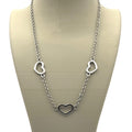 Open Heart Link Chain Necklace Sterling Silver 12.19g 16" 925 Vintage Estate