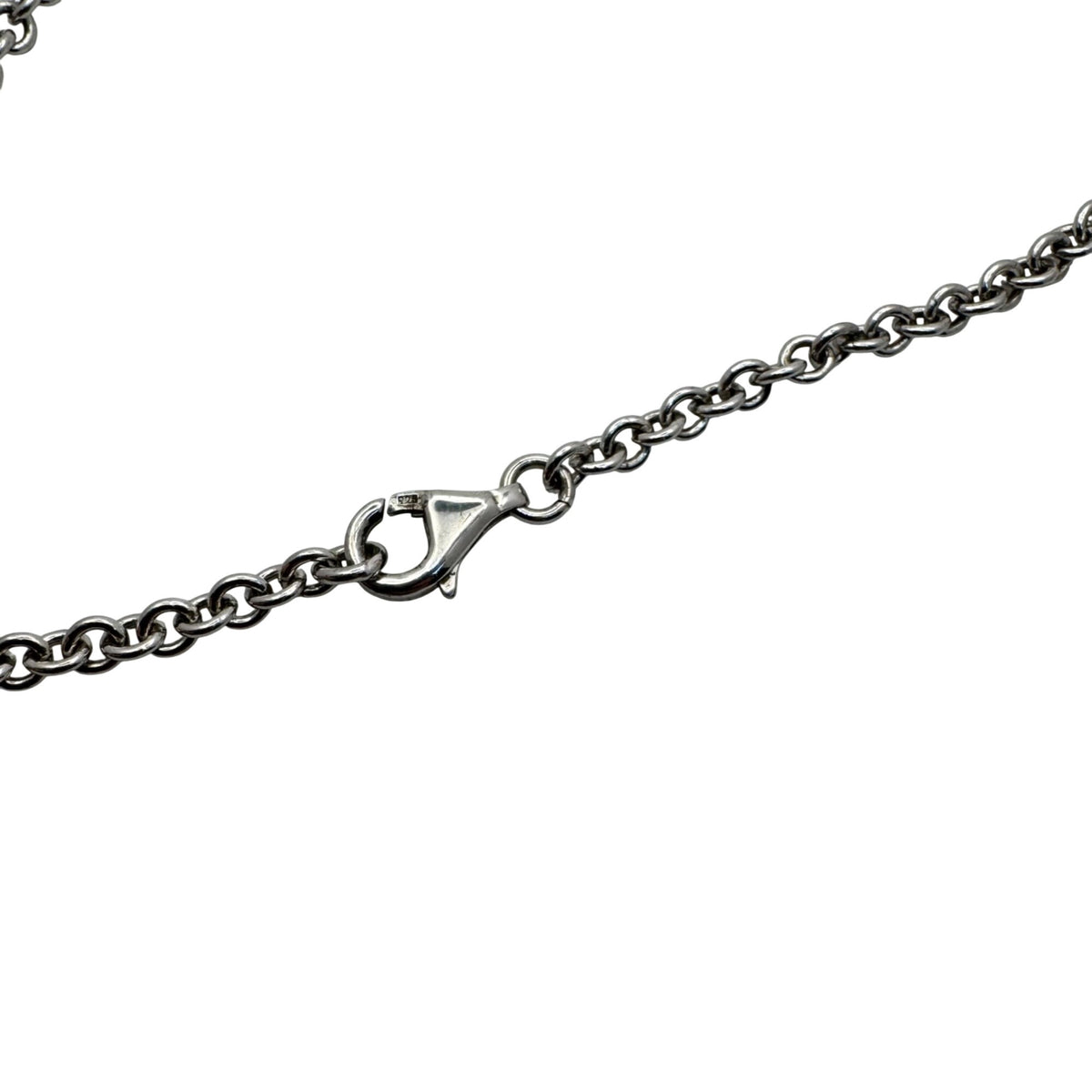 Open Heart Link Chain Necklace Sterling Silver 12.19g 16" 925 Vintage Estate