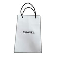 Chanel Small Shopping Bag Gift Tote Authentic Black Logo Twisted Rope Handles