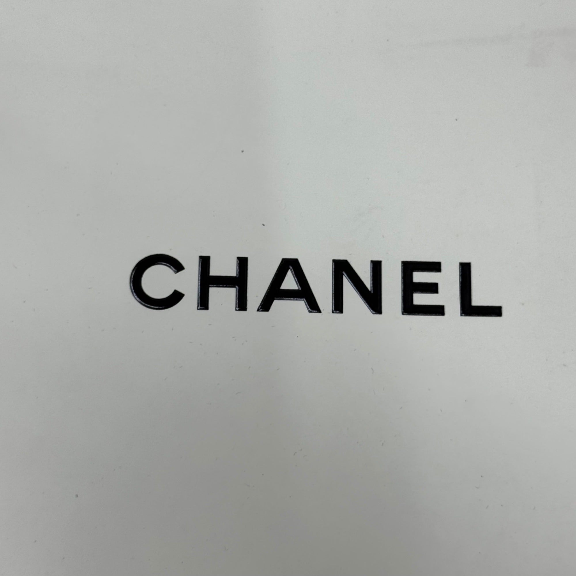 Chanel Small Shopping Bag Gift Tote Authentic Black Logo Twisted Rope Handles