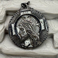 Hayward "I Am A Protestant" Pendant Sterling Silver Jesus Profile Estate Vintage