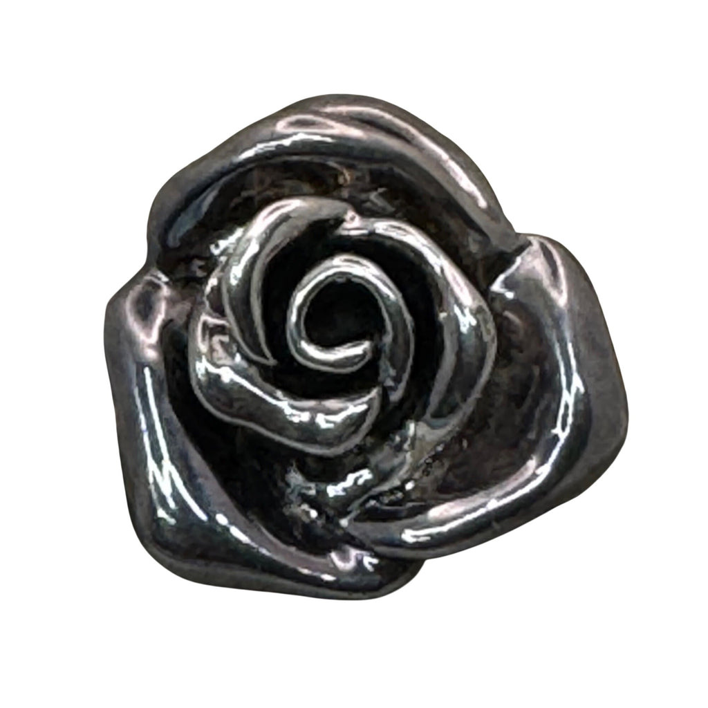 Sterling Silver Rose Brooch Pin Pendant ATI Thailand Floral Jewelry 1.5" Vintage