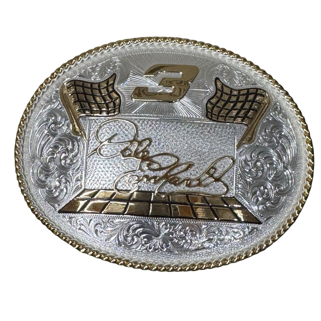 Dale Earnhardt Montana Silversmiths #3 NASCAR Belt Buckle Silver Plate New W Box