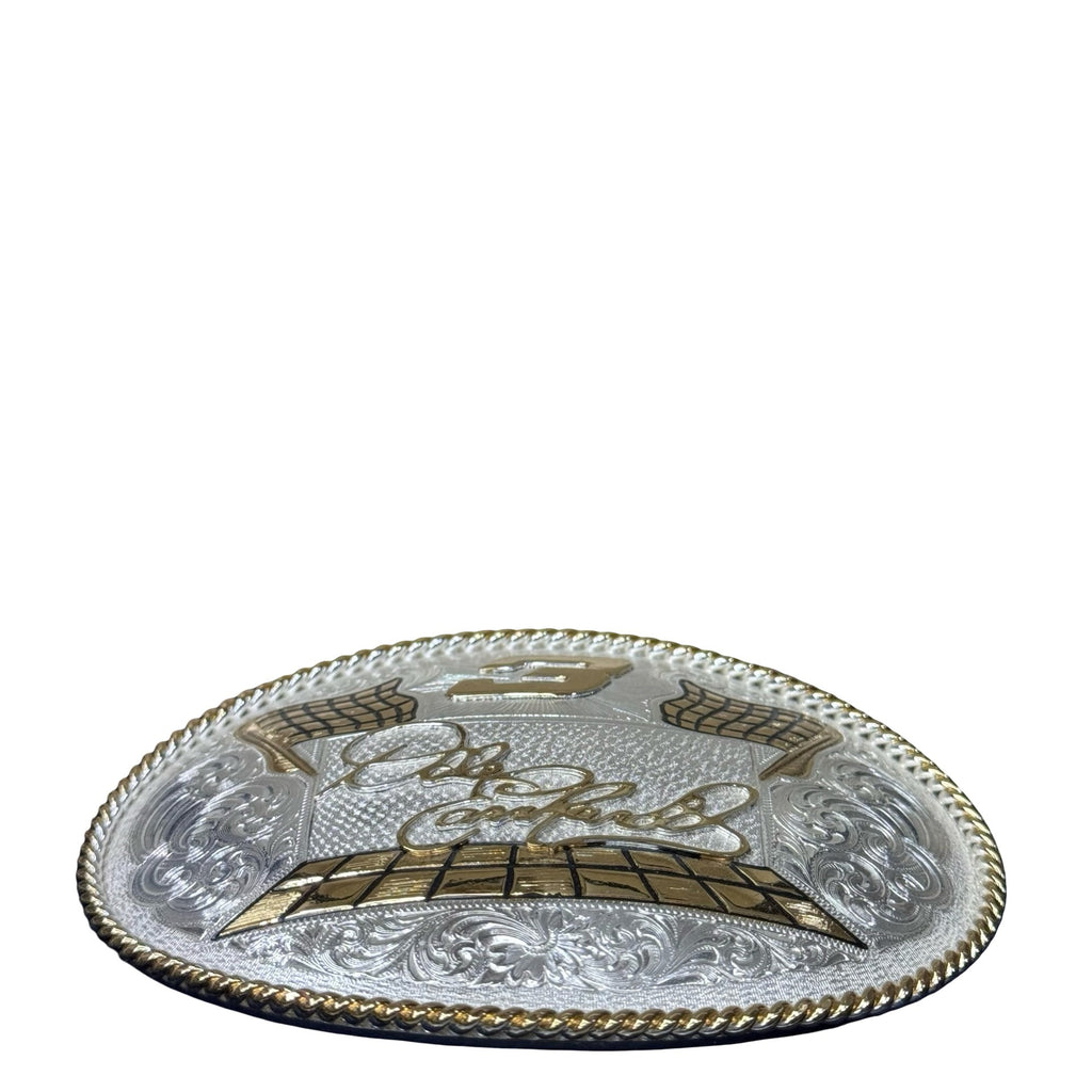 Dale Earnhardt Montana Silversmiths #3 NASCAR Belt Buckle Silver Plate New W Box