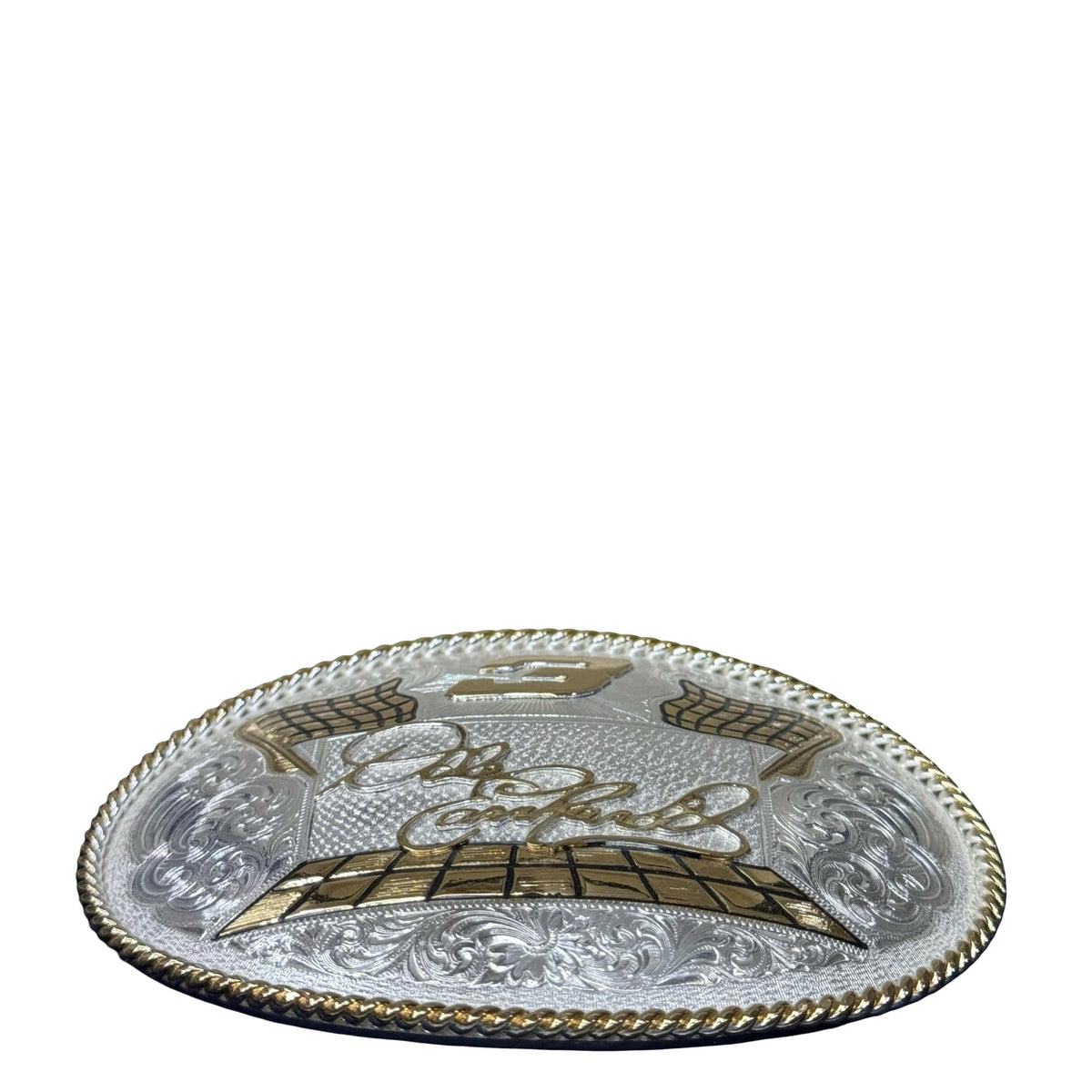 Dale Earnhardt Montana Silversmiths #3 NASCAR Belt Buckle Silver Plate New W Box