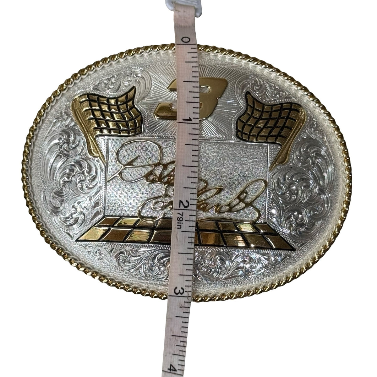 Dale Earnhardt Montana Silversmiths #3 NASCAR Belt Buckle Silver Plate New W Box