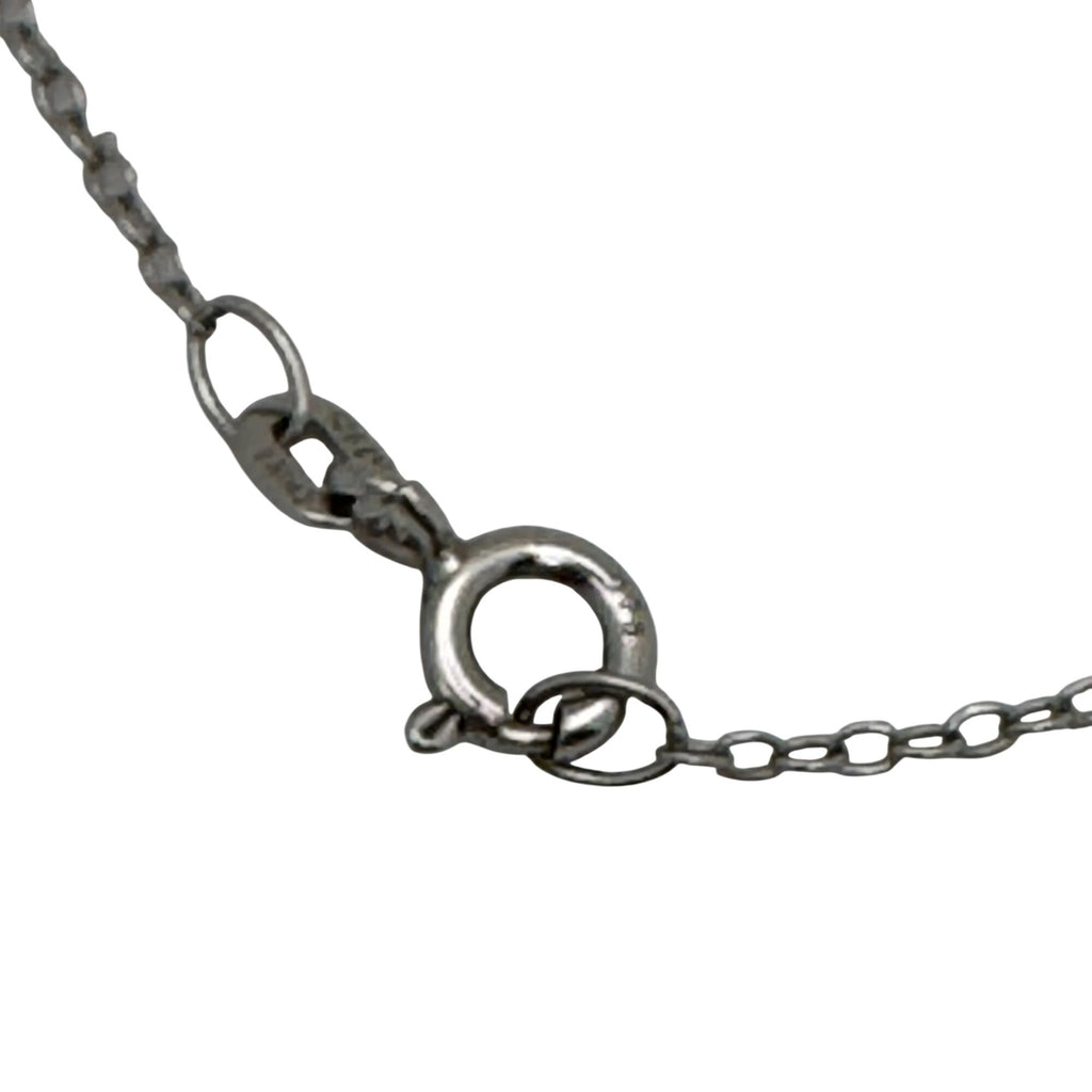 Puffed Heart Pendant Necklace Sterling Silver Chain 925 18" Vintage Charm Puffy