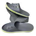 Crocs Bayaband Navy Blue Slides Neon Green Men’s Size 9 / Women’s Size 11