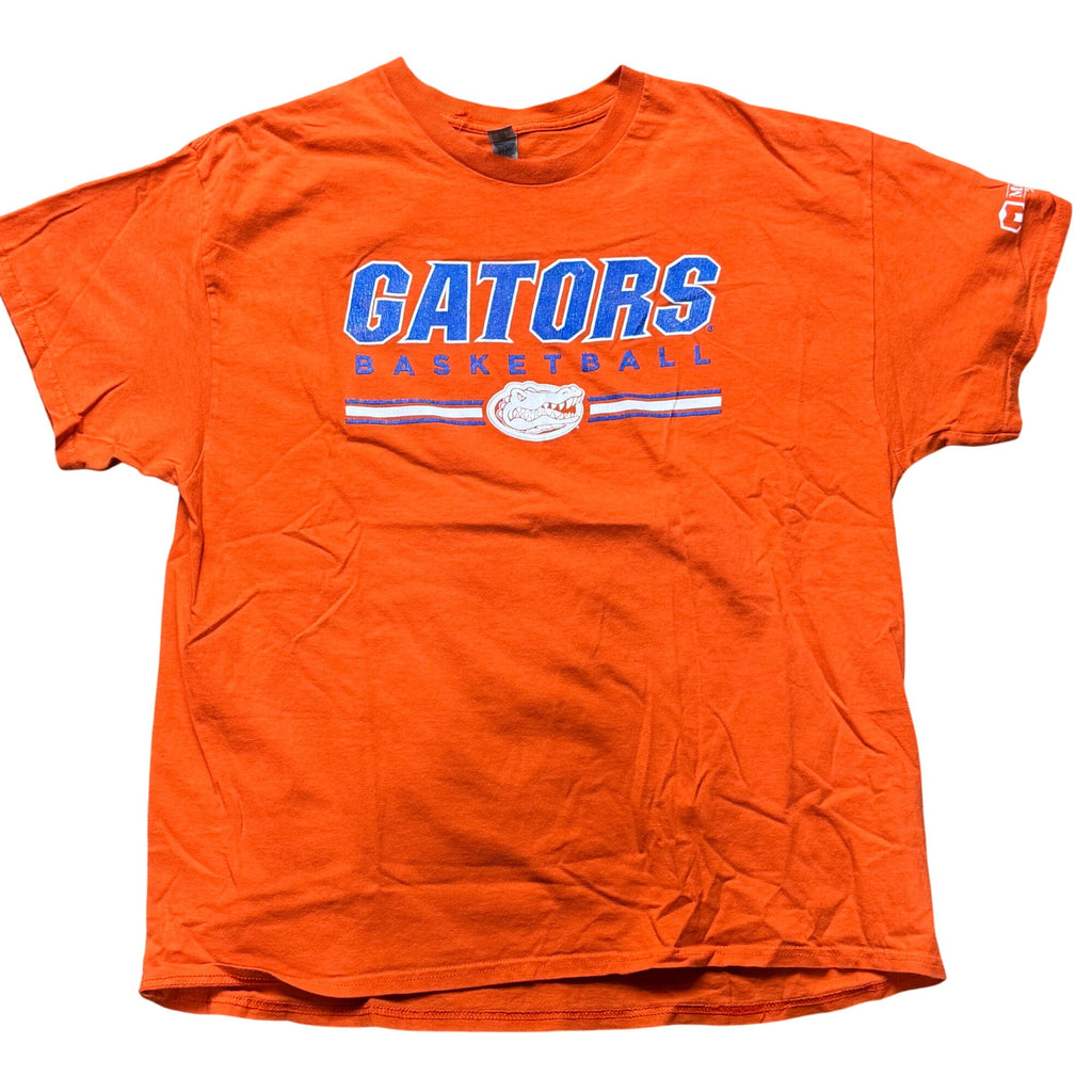 Florida Gators Basketball Orange T-Shirt XL 100% Cotton University of FL Fan