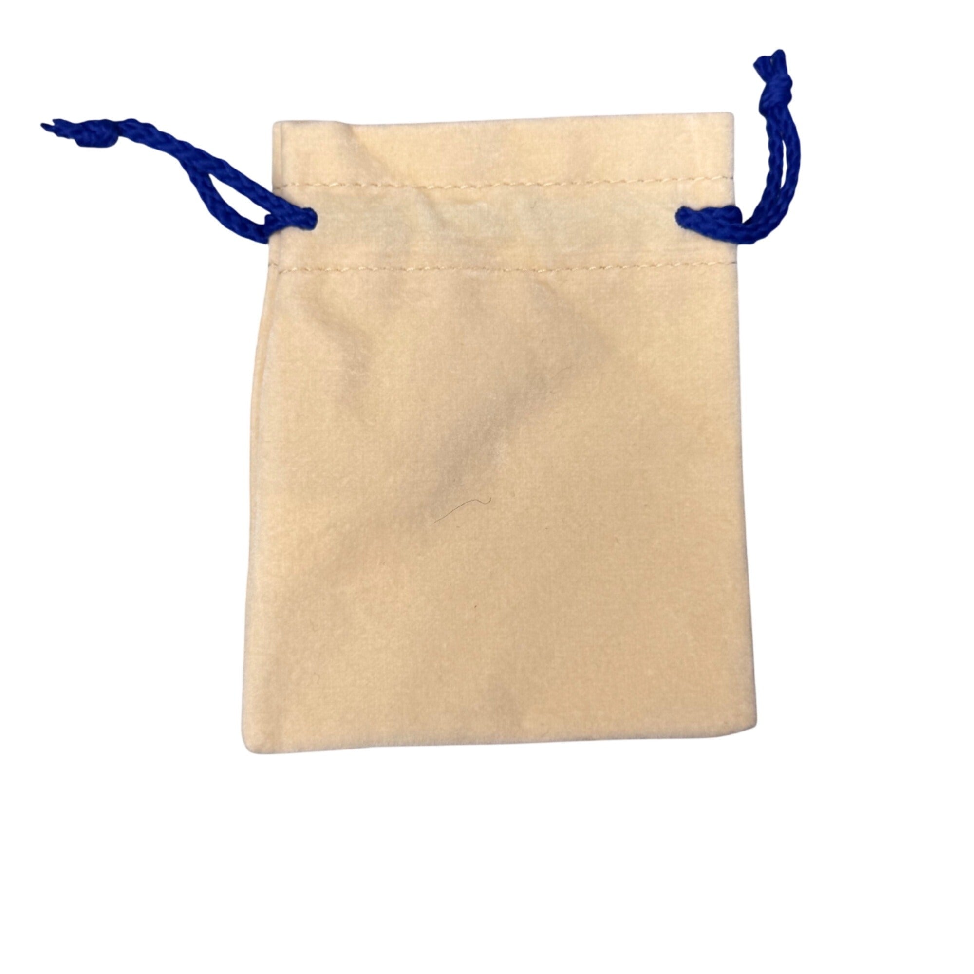 Louis Vuitton Beige Drawstring Dust Bag Blue Cord Jewelry Or Accessories 3 X 4"